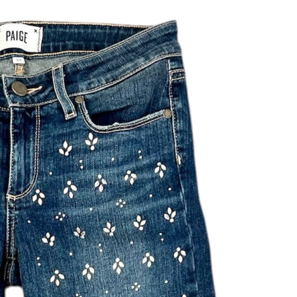 PAIGE Verdugo Skinny Crystal Embellished Jeans - Picture 4 of 10